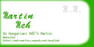 martin meh business card